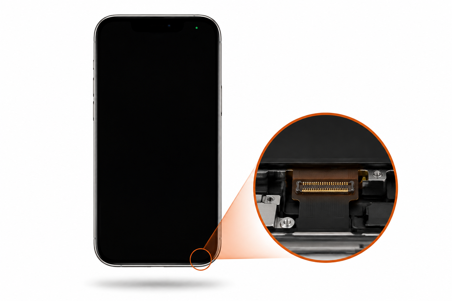 Чёрный экран iPhone — что делать — иллюстрация неисправности